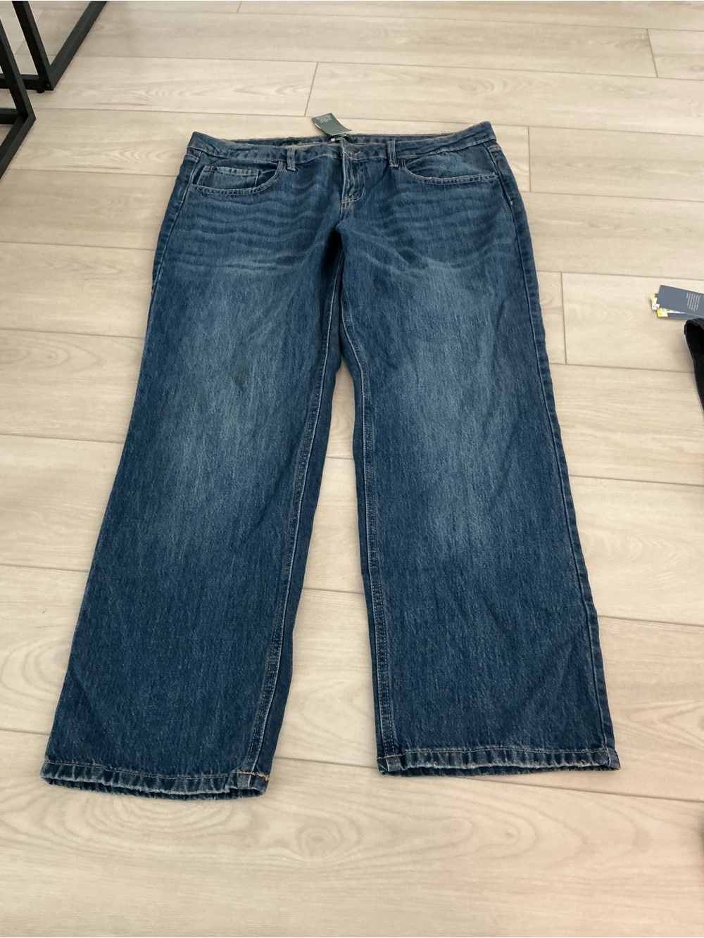 wild fable Men's Relaxed Wide-Leg Jeans - Dark Blue